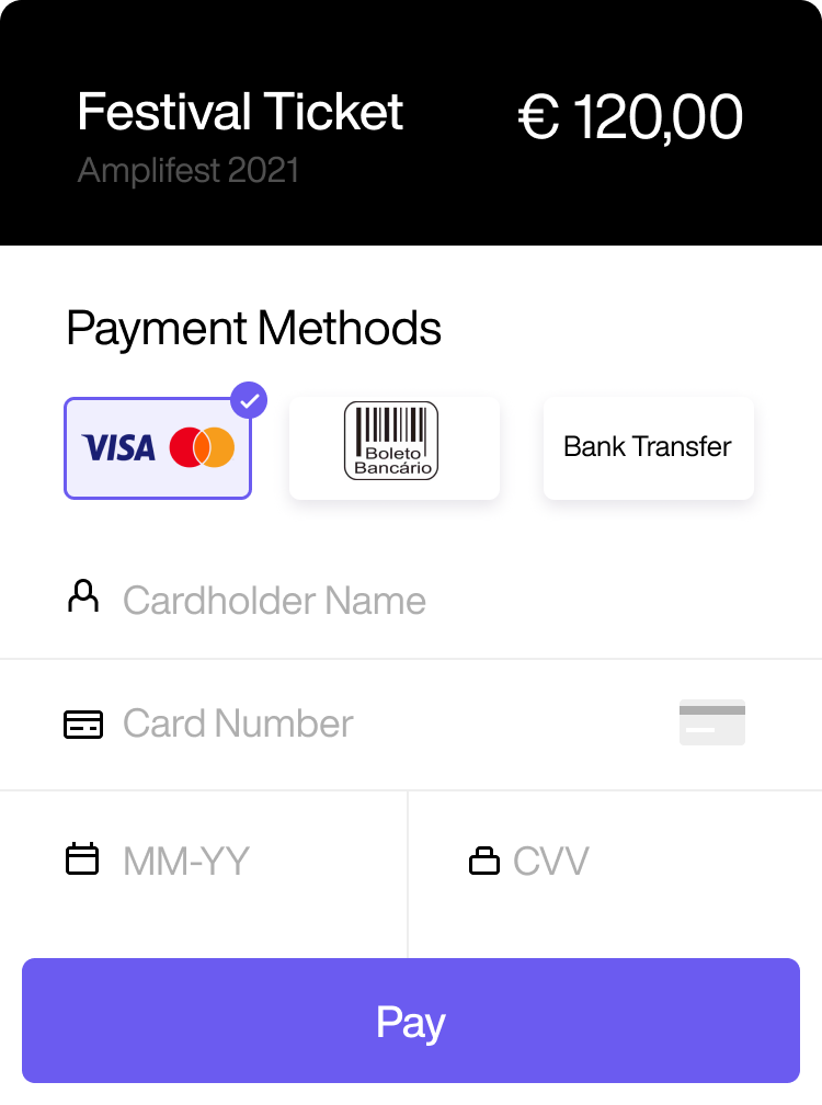 The Speedy checkout for a festival ticket
